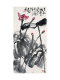 Hibiscuses Reproduction procédé giclée par Deng Jiafu