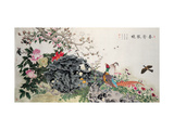 Birds, Peacock and Flowers in Spring Lámina giclée por Hsi-Tsun Chang Birds, Peacock and Flowers in Spring Lámina giclée por Hsi-Tsun Chang