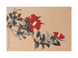 Red Cap Flower Lámina giclée por Hsi-Tsun Chang