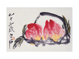 Pêches Reproduction procédé giclée par Baishi Qi