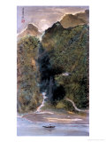 Rowing Boat in Mountains Giclee Print by Huachazc Lee