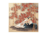 Descansando en bosques de bambú Lámina giclée por Zhenhua Wang Descansando en bosques de bambú Lámina giclée por Zhenhua Wang