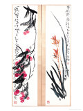 Lychees and Orchids Giclee Print by Deng Jiafu