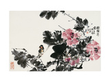Bird and Blossoms in Autumn Giclée-Druck von Wanqi Zhang