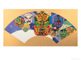 Chinese Opera Masks Lámina giclée por Danni Ye