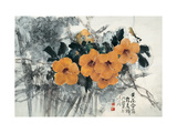 Golden Trumpets Lámina giclée por Haizann Chen