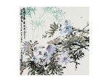 Blossoms and Bamboo Giclée-Druck von Wanqi Zhang