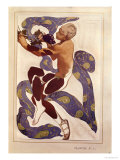 L'Apres Midi d'Un Faune, Costume Design for Nijinsky (1890-1950) Giclee Print by Leon Bakst