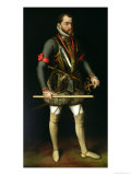 Philip II (1527-98) of Spain Giclée-Druck von Antonis Mor