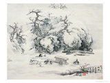 Travelling in Winter Mountains Lámina giclée por Yongsun Huang