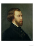 Portrait of Alfred De Musset (1810-57) reproduction procédé giclée par Charles Landelle