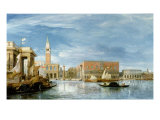 View of the Molo and the Palazzo Ducale in Venice Giclée-Druck von James Holland