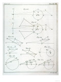 Plate XX from Volume I of "The Mathematical Principles of Natural Philosophy" by Sir Isaac Newton Giclée-Druck