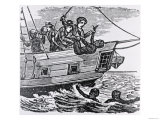 Sailors Throwing Slaves Overboard, from Torrey's "American Slave Trade," 1822 Giclee Print