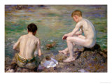 Three Companions reproduction procédé giclée par Henry Scott Tuke