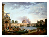 The Election of the Pope with the Castel St. Angelo, Rome in the Background Giclee Print by Antonio Joli