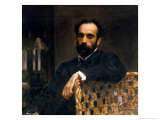 Portrait of the Artist Isaak Ilyich Levitan (1860-1900), 1893 Giclee Print by Valentin Aleksandrovich Serov