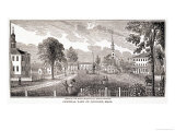 Central Part of Concord, from "Historical Collections of Massachusetts" reproduction procédé giclée par John Warner Barber