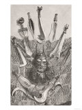 Knives, Mask and Mat from Upper Congo, from the History of Mankind, Vol.III Giclee Print