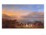 Empress Josephine (1763-1814) Arriving to Visit Napoleon (1769-1821) in Italy Giclée-Druck von Hippolyte Lecomte