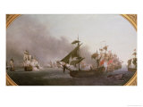 Naval Combat off the Isle of Grenada, 6th July 1779, 1788 Giclee Print by Jean-Francois Hue Naval Combat off the Isle of Grenada, 6th July 1779, 1788 Giclee Print by Jean-Francois Hue