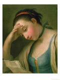 Portrait of a Woman Giclée-tryk af Pietro Antonio Rotari Portrait of a Woman Giclée-tryk af Pietro Antonio Rotari