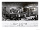 Fort Sumter, Interior View of Three Gun Battery, December 1863 Giclee Print by John Ross Key