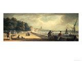 View of the City from the Terrace of Somerset House Reproduction procédé giclée par Paul Sandby