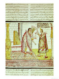 Montezuma Being Dressed in Ceremonial Robes Giclee Print by Diego Duran