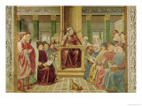 St. Augustine Reading Rhetoric and Philosophy at the School of Rome Giclée-tryk af Benozzo Gozzoli St. Augustine Reading Rhetoric and Philosophy at the School of Rome Giclée-tryk af Benozzo Gozzoli