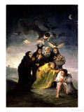 The Witches' Sabbath reproduction procédé giclée par Francisco de Goya