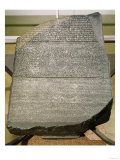 The Rosetta Stone, from Fort St. Julien, El-Rashid (Rosetta) 196 BC (Stone Giclee Print