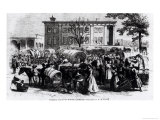 Market Scene in Macon, Georgia, from "Harper's Weekly" Reproduction procédé giclée par Alfred Rudolf Waud