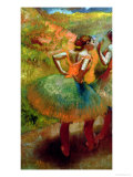 Dancers Wearing Green Skirts, circa 1895 Giclee Print by Edgar Degas