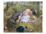 Mother and Child with a Poppy reproduction procédé giclée par Frederick Richard Pickersgill