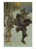 Once it Chased Doctor Wilkinson into the Very Town Itself, Illustration from "The Salem Wolf" Giclee Print by Howard Pyle