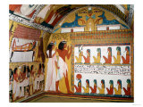 Sennedjem and His Wife Facing a Naos Containing Twelve Divinities Giclee Print