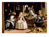 Las Meninas, Detail of the Lower Half of the Family of Philip IV (1605-65) of Spain, 1656 Giclée-Druck von Diego Velázquez