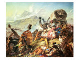 The Battle of Blauwkrantz, 1838 Giclee-trykk av Thomas Baines