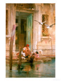 By the Canal, Venice reproduction procédé giclée par Marcus Stone