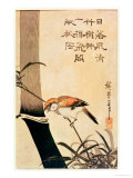 Bird and Bamboo, circa 1830 reproduction procédé giclée par Ando Hiroshige