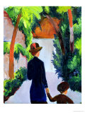 Mother and Child in the Park, 1914 Giclee Print by Auguste Macke