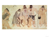 Mongolian Nomads with a Donkey, 15th Century Giclee Print