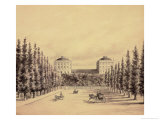 United States Capitol from Pennsylvania Avenue, circa 1814 Giclee Print by Benjamin Henry Latrobe