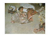 The Alexander Mosaic, Detail of Alexander the Great (356-323 BC) at the Battle of Issus Giclee Print