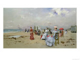 La Plage De Trouville Giclee Print by Paul Rossert