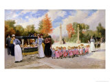 Promenade Des Enfants Giclee Print by Timoleon Marie Lobrichon
