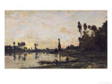 Sunset on the Oise, 1865 Giclee Print by Charles-Francois Daubigny