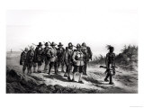 The March of Miles Standish (1584-1656) Engraved by Armstrong & Co., 1873 Giclee Print by Joseph Baker
