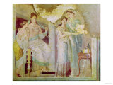 Slave Combing a Girl's Hair, Herculaneum, Third Style Giclee Print